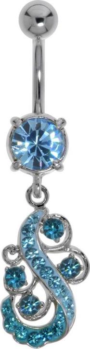 Produktbild Bijouteria Bauchpiercing (Kristall, Messing rhodiniert, Zirkonia, Chirurgenstahl 316L)