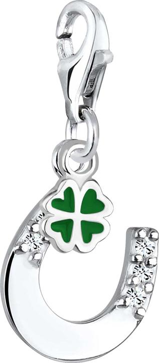 Elli Charm Glücksbringer Kristalle 925 Silber (Glaskristall, 925er Sterling Silber)