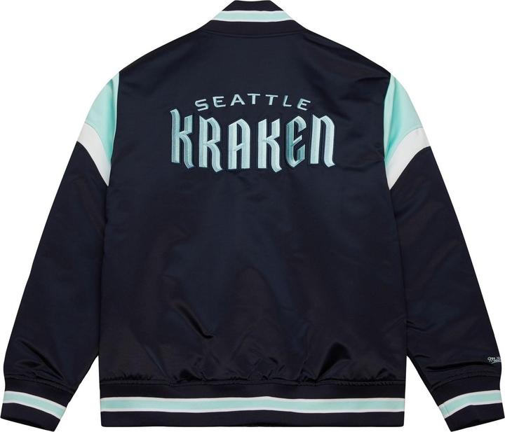 Actual product image Mitchell & Ness M&N Heavyweight Satin Veste NHL Seattle Kraken (XL)
