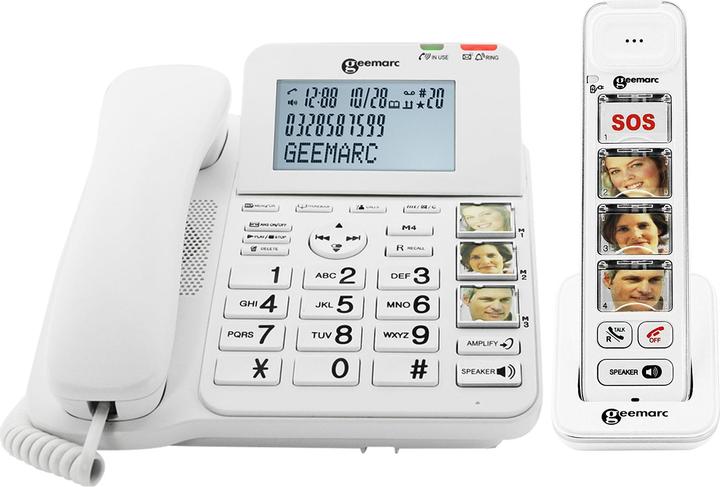 Produktbild Geemarc AMPLIDECT COMBI-PHOTO 295 Schnurgebundenes Seniorentelefon Anrufbeantworter, Foto-Tasten Beleuchtete