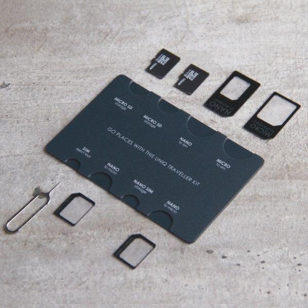 Actual product image Uniq Sim Adapter Traveller Kit 7in1 organiser