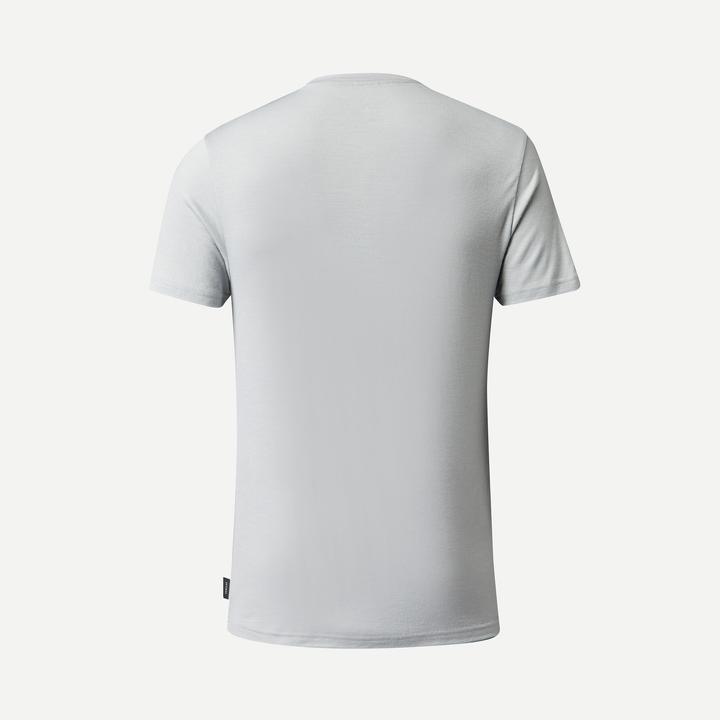 Actual product image Forclaz Merino shirt men's short sleeve backpacking - Travel 500 grey (L)