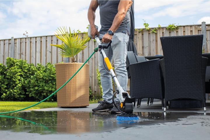 Productafbeelding Batavia 18V borstelloze Twin Brush Accu Reinigingsborstel met blauwe borstel (zonder accu en lader)