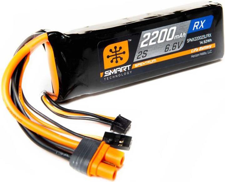 Actual product image Spektrum Battery Pack 2200mAh 2S 6.6V Smart LiFe Receiver Battery IC3 (6.60 V, 2200 mAh)