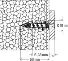 Image du produit Fischer FID II Chevilles pour matériaux isolants (50 pcs)