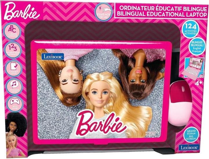 Produktbild Lexibook Barbie zweisprachiger pädagogischer Laptop - 124 Aktivitäten (English/Deutsch) (Deutsch, Englisch)
