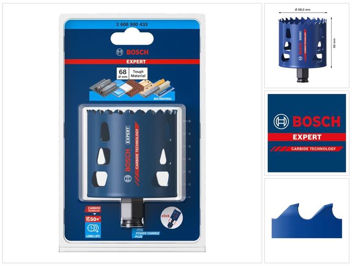 Immagine prodotto Bosch Professional Zubehör Sega a tazza EXPERT Tough Material, 68 x 60 mm (68 mm)