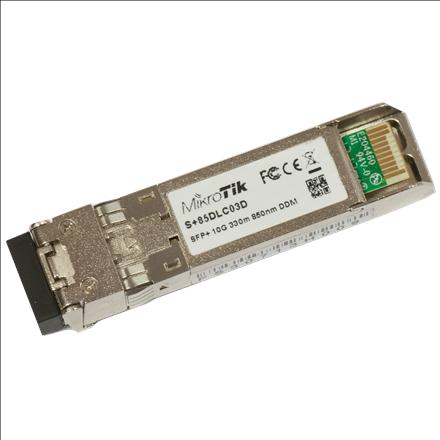 Productafbeelding MikroTik S 85 DLC03D 10GbE SFP + SR-LC (SM) voor 850nm CCR1036-8G-2S + EM Eenheid