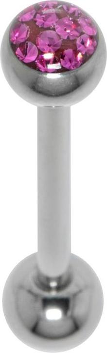 Produktbild Bijouteria Zungenpiercing (Chirurgenstahl 316L, Epoxiharz, Kristall)