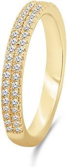 Brilio Silver - Sparkling gold-plated ring with clear zircons RI059Y - Circuit: 60 mm (60)