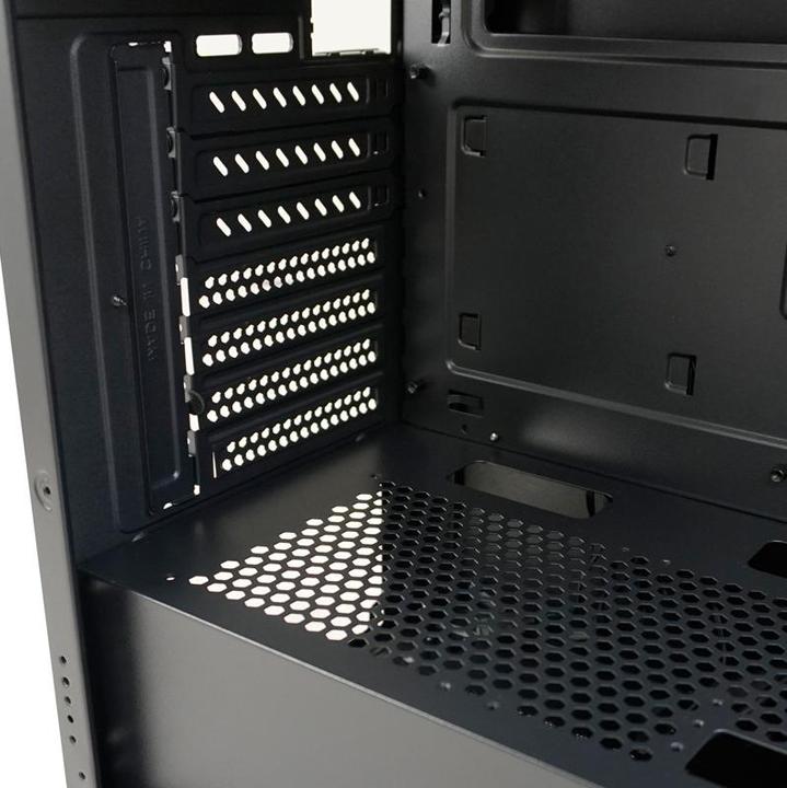 Actual product image LC-Power Housing MidiTower 715B black USB3.2/Audio,without power supply,SEAMLESS X (mATX, Mini-ITX, ATX)