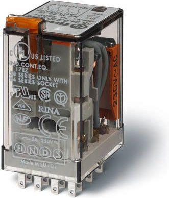 Actual product image Finder 4PDT mini plug-in relay,7A 230Vac coil