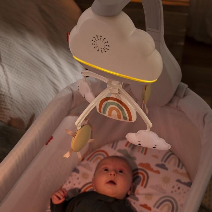 Productafbeelding Fisher-Price Mobiel en muziekdoos voor babybedje Regenboog