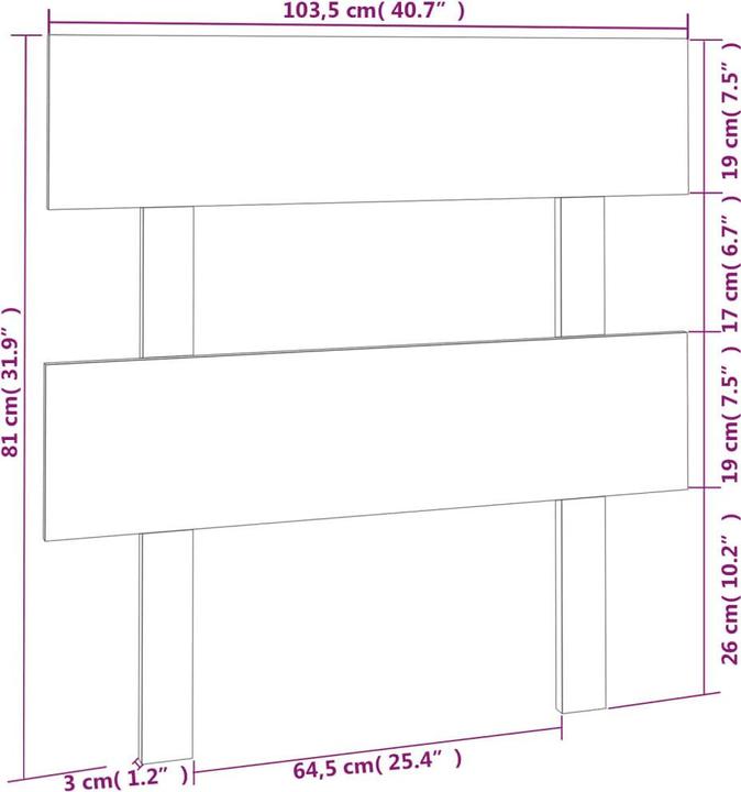 Image du produit VidaXL Lashonda (103.5 x 3 x 81 cm)