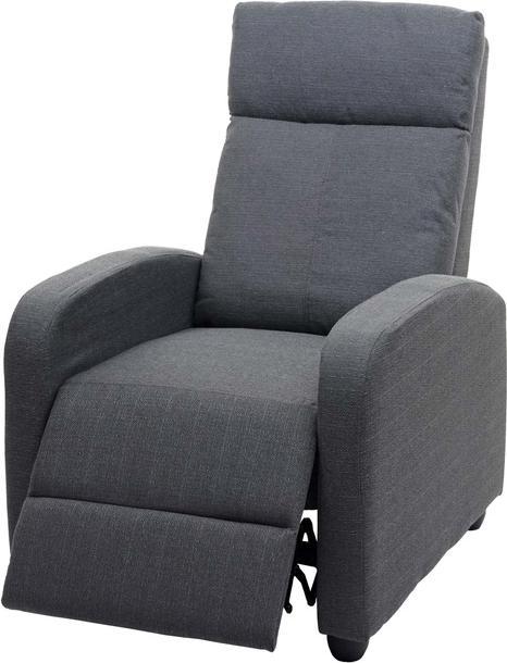 Produktbild Swisshandel24 Fernsehsessel, Relaxsessel Sessel Liegesessel, Liegefunktion verstellbar Stoff/Textil - hellgrau
