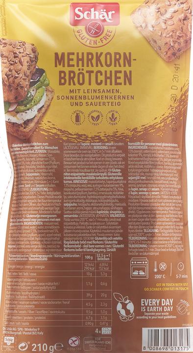 Produktbild Schär Mehrkornbrötchen glutenfrei (210 g)
