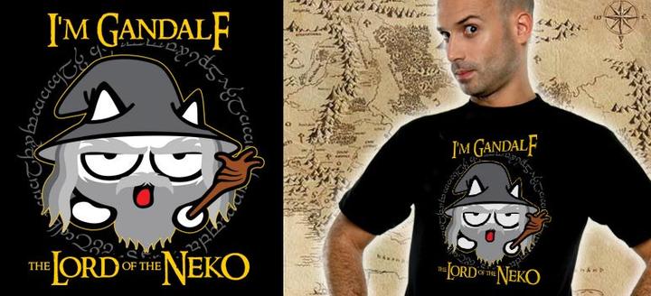 Image du produit Neko Wear Neko T- Neko Gandalf noir (L)