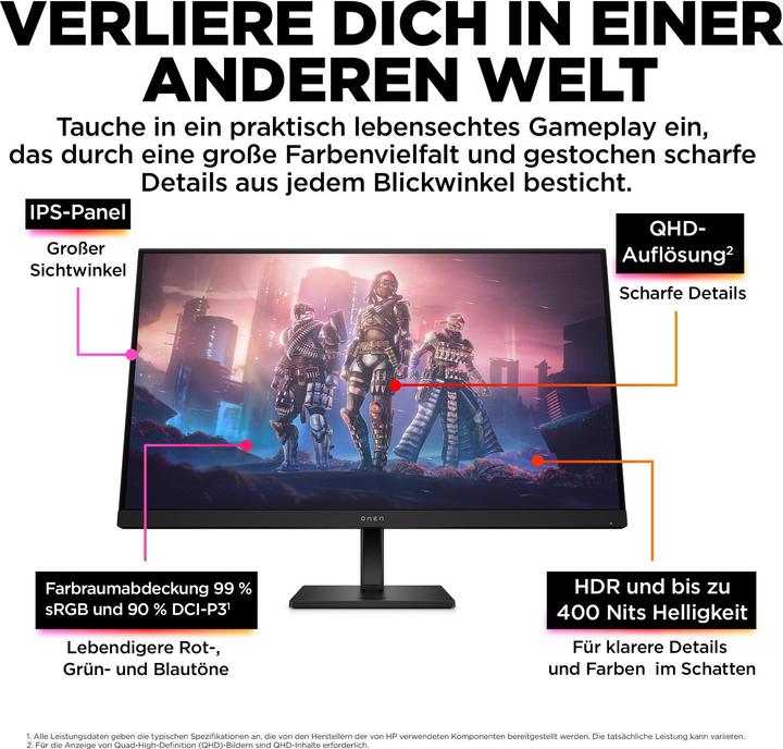Produktbild HP Omen 32q (2560 x 1440 Pixel, 31.50")
