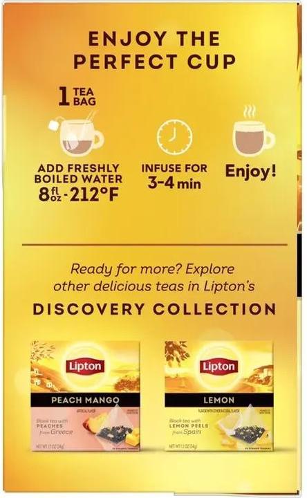 Actual product image Lipton Black Tea "Vanilla & Caramel" (34 g)