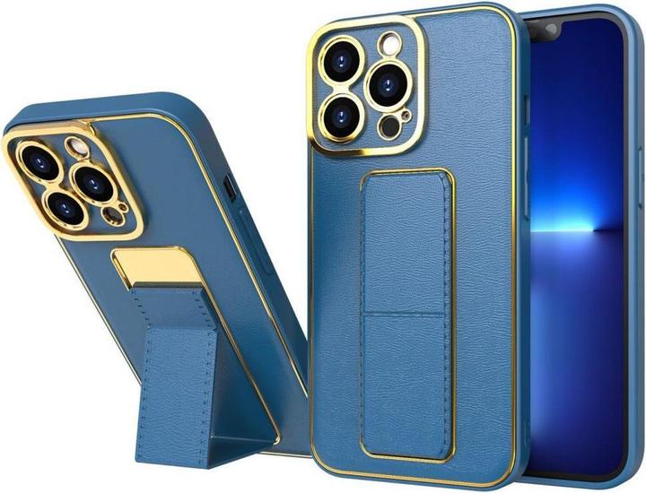 Image du produit Hurtel Nouveau boîtier Kickstand pour iPhone 13 avec support bleu (Apple iPhone 13)