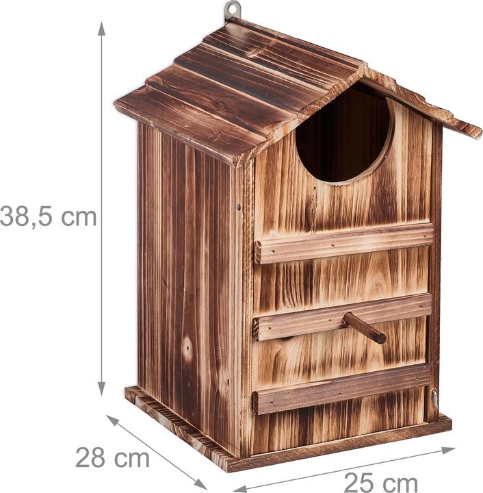 Actual product image Relaxdays Owl nesting box