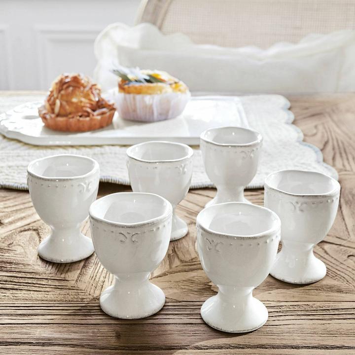 Actual product image Loberon Egg Cup Set of 6 Fontienne White (6 x)
