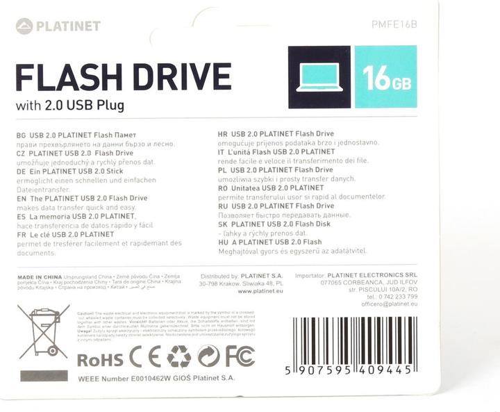 Image du produit Platinet PMFE16B (16 Go, USB 2.0)