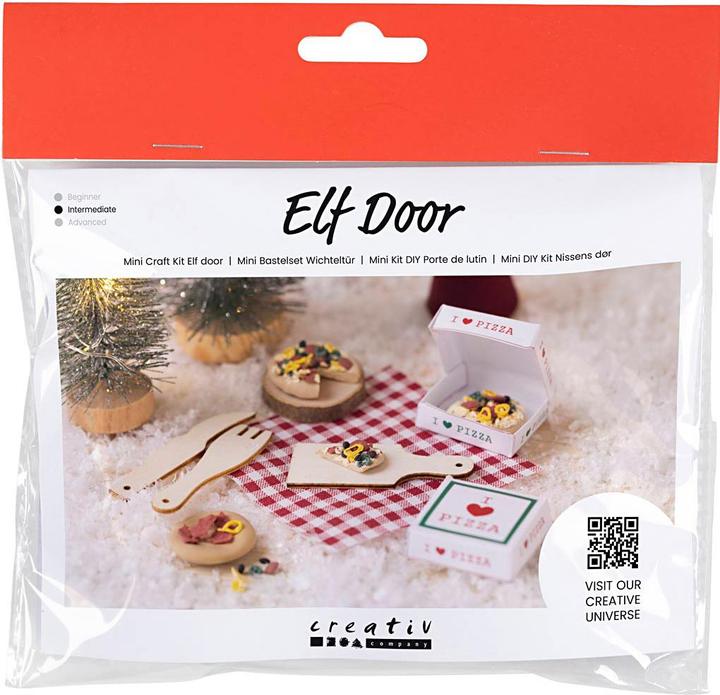 Produktbild Creativ Company Elfentür / Wichteltür Szene Pizza