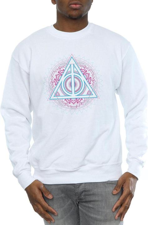 Actual product image Mens Neon Deathly Hallows Sweatshirt (L)