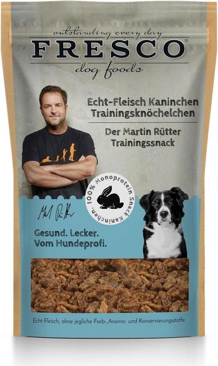 Produktbild Fresco Leckerli Martin Rütter Trainingsknöchelchen Kaninchen, 150 g (Adult, 1 Stk., 150 g)