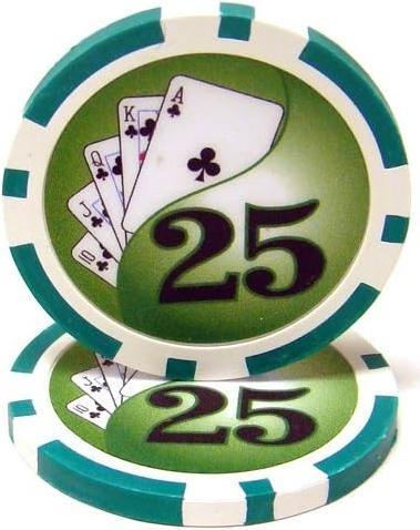 Image du produit Casinoshop 25 pièces Clay Poker Chips valeur 25