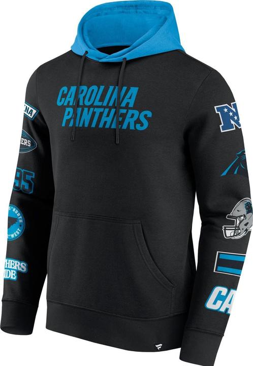 Immagine prodotto Fanatics Felpa con cappuccio con stampa sulle maniche dei Carolina Panthers NFL - M (M)