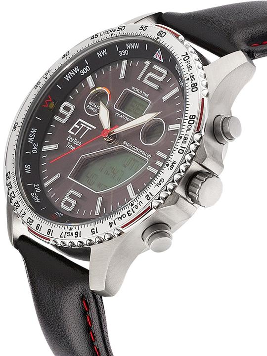 Actual product image ETT EGT-11573-21L Mens Solar Titanium Radio Control Watch 43mm 10ATM (Radio-controlled clock, Chronograph, 43 mm)
