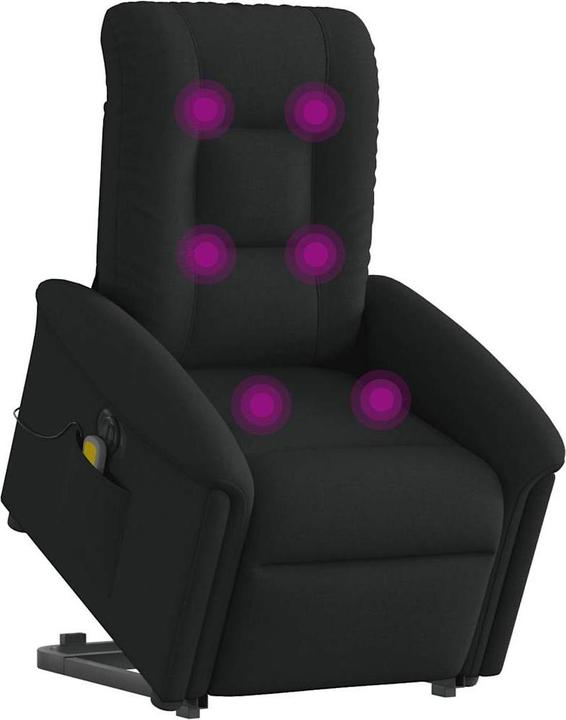Produktbild VidaXL Elektrischer Massagesessel mit Aufstehhilfe Schwarz Stoff