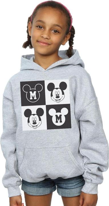 Actual product image Disney Girls Mickey Mouse Smiling Squares Hoodie (140, 146)