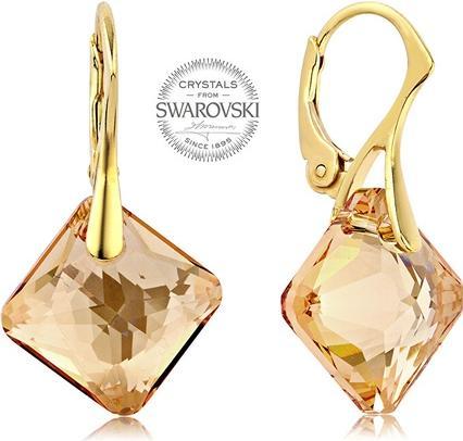 Levien Boucles d'oreilles avec cristaux d'or Princesse (L)