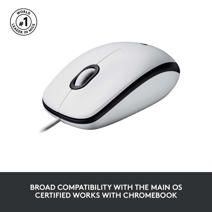 Productafbeelding Logitech MUIS M100 - WIT - WIT (Bedraad)