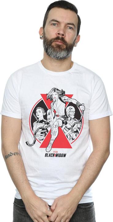 Immagine prodotto Maglietta Uomo Black Widow Movie con distintivo del personaggio (L)
