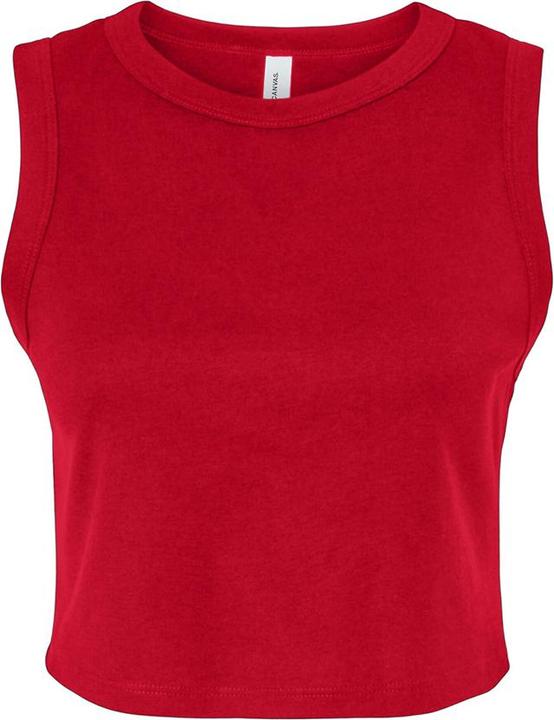 Bella Canvas Womens/Ladies Plain Micro-Rib Muscle Crop Top