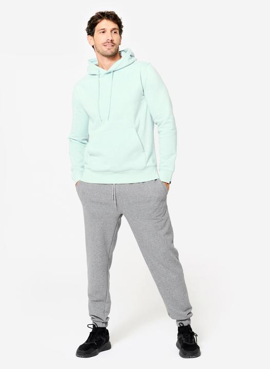 Immagine prodotto Domyos Hoodie Herren warm Baumwollgewebe - blaugrün (L)