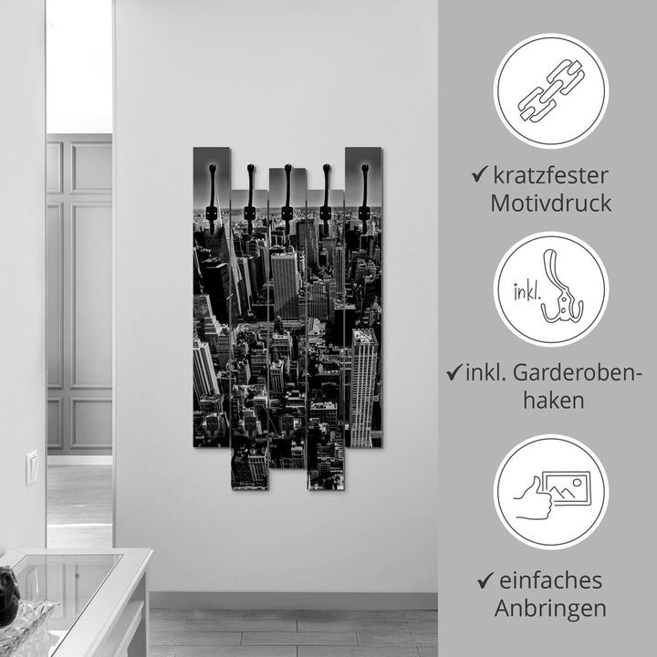Actual product image Artland Wardrobe, 5 panels Aerial view of Manhattan New York City USA