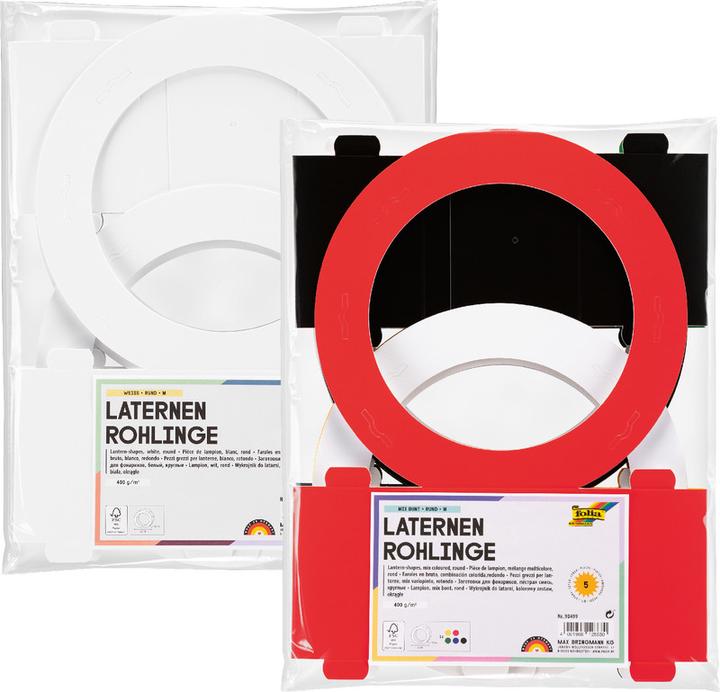 Produktbild Folia Laternen-Rohlinge rund (Weiss, 5 x)