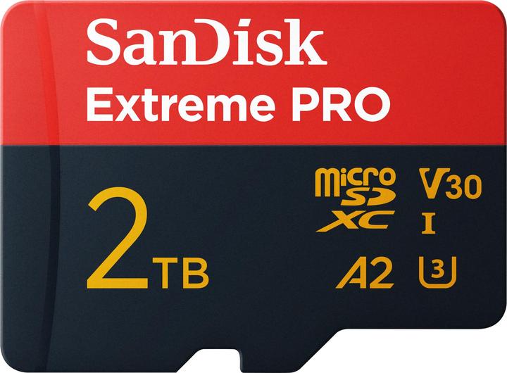 SanDisk Extreme PRO UHS-I V30 (2000 Go, microSDXC, U3, UHS-I)