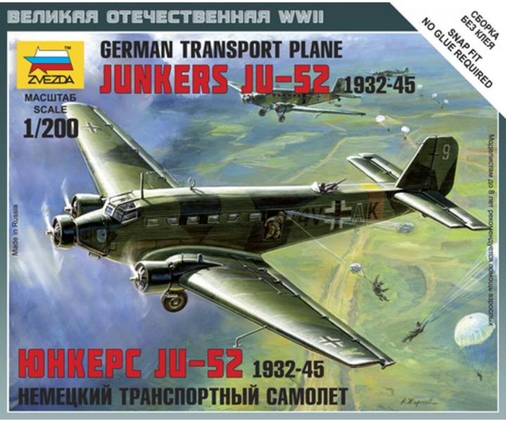 Produktbild Tamiya 1:200 WWII Ju-52 Transport Flugzeug
