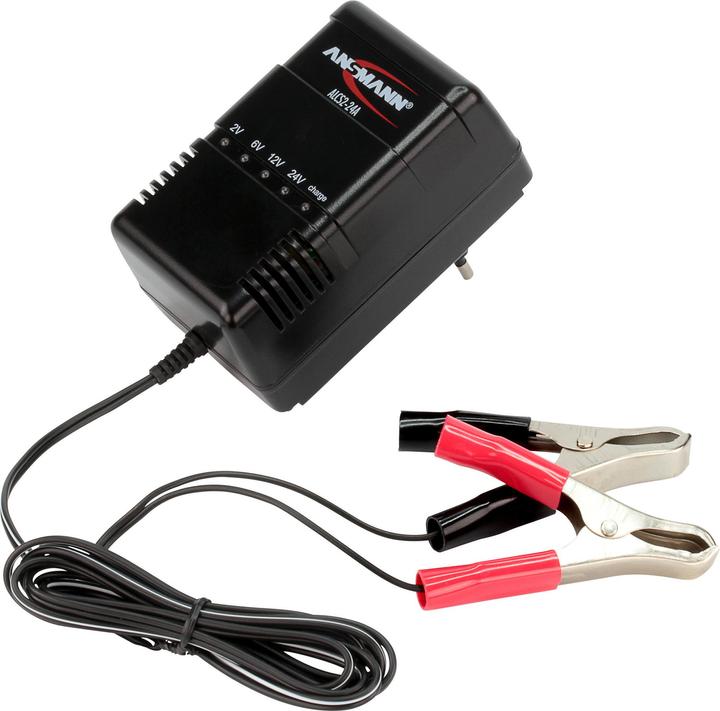 Ansmann 220V Ladegerät für 12V Akku (24V, 6V, 12V, 24 A)
