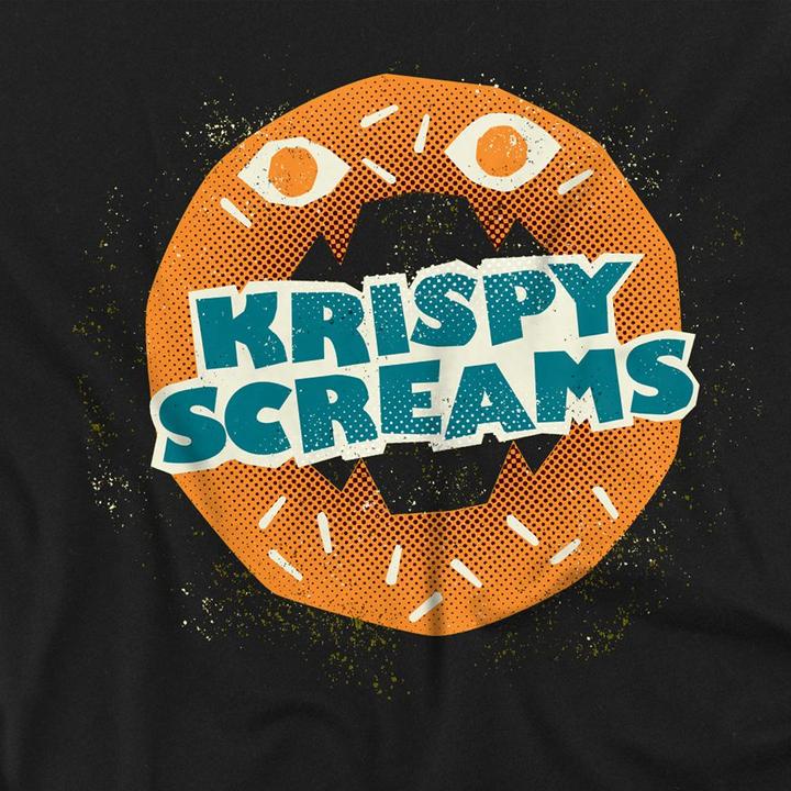 Actual product image Monsters at Work Unisex Adult Krispy Screams Doughnut T-Shirt (S)