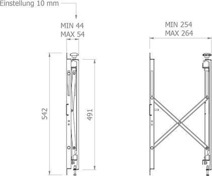 Actual product image Hagor VWH-1 Slim Wall Mount for LCD/Plasma TVs (Wall, 55", 35 kg)
