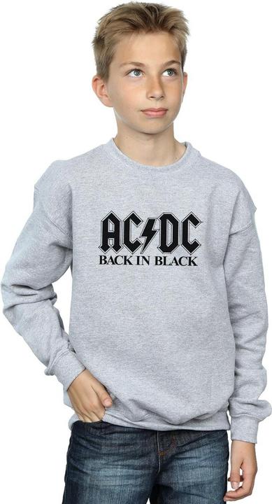 Actual product image AC/DC Boys Back in Black Logo Sweatshirt (140, 146)
