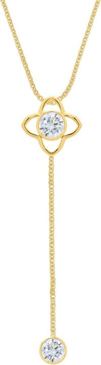 Immagine prodotto Candy Collana a Y Gemma, argento 925, placcata oro (Argento 925, Placcato oro 18k, 42 - 45 cm)