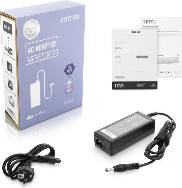 Image du produit Mitsu chargeur de notebook 20v 3.25a 5.5x2.5 - fujitsu maxdata itd (65 W)